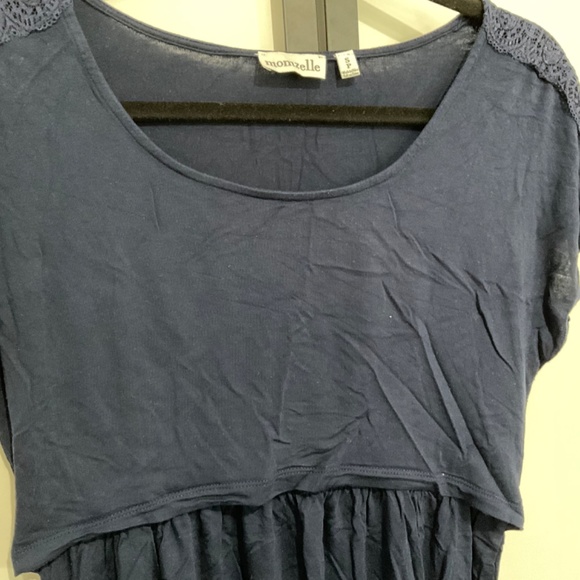 NWOT navy blue maternity/nursing top - Picture 2 of 7